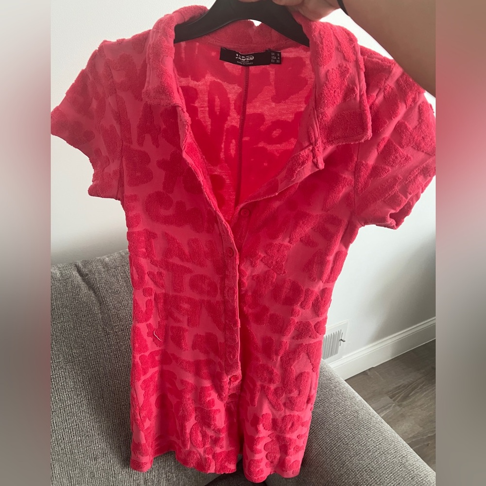Pink Textured Coverup